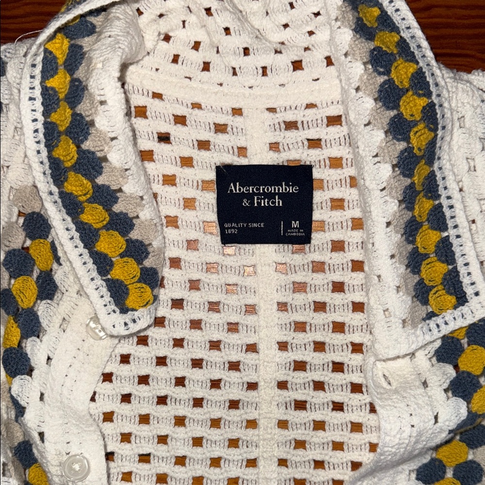 Abercrombie crochet button up - Picture 2 of 5